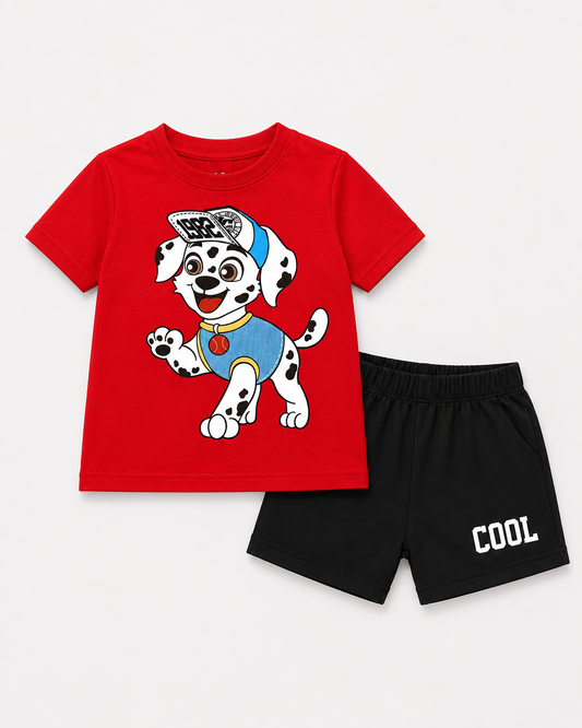 Happy Pup Summer Shorts Set for kids by Buds