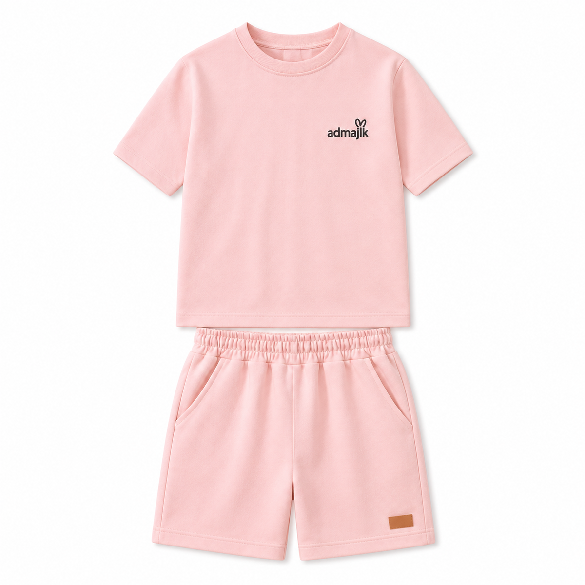 Blush Pink Summer Shorts Set for kids by Buds