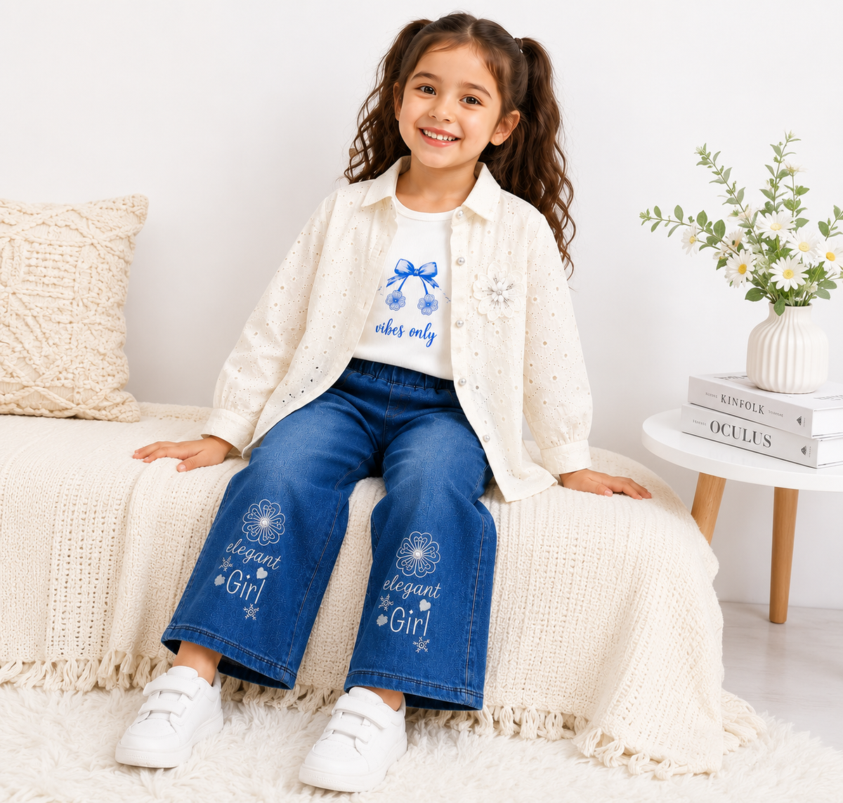Elegant Girl Denim 3-Piece Set - view 4