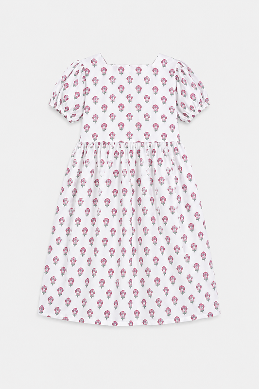 Rosebud Puff Sleeve Dress for kids by Buds