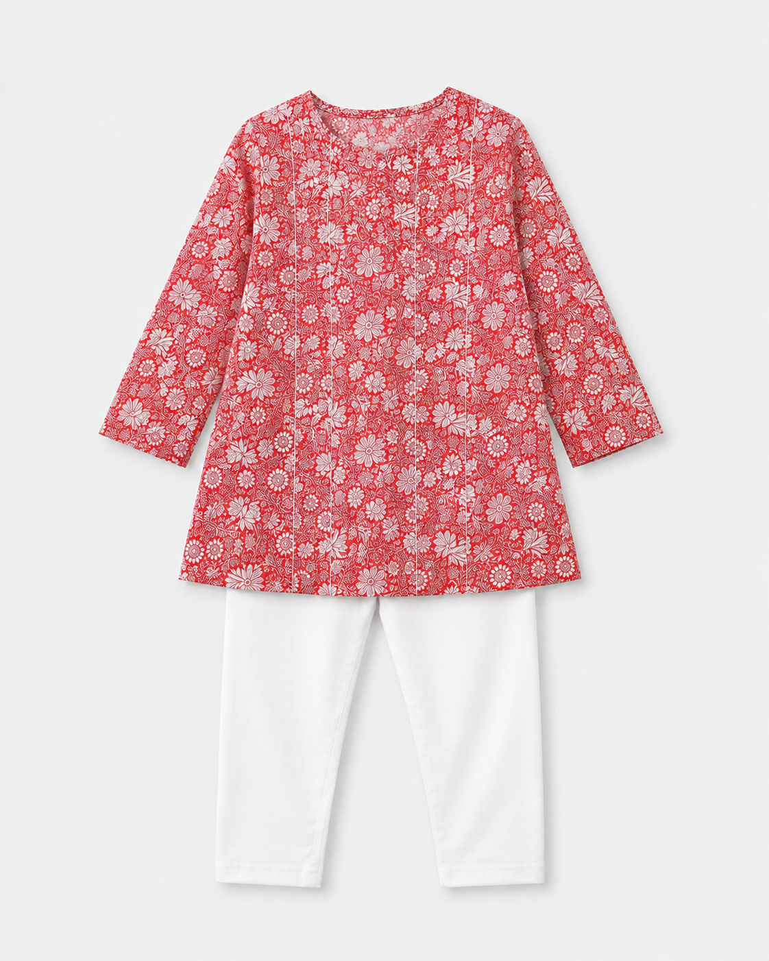 Scarlet Bloom Kurta & Leggings Set - view 3