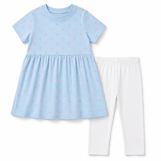 Sweetheart Tunic & Leggings Set for kids by Buds